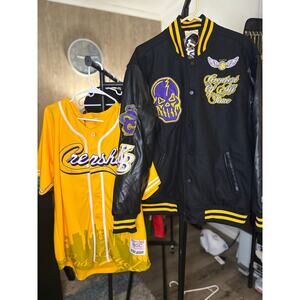 SZ L - Kobe Bryant Letterman Jacket & Baseball Jersey - new w/ tags
